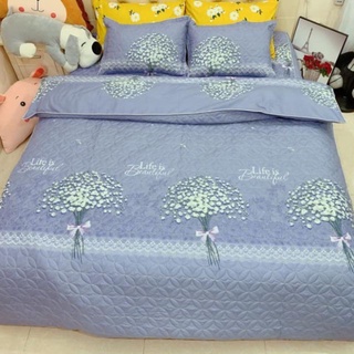 Ngoclan Trọn bộ ga phủ trần bông 5 món Cotton Polyl