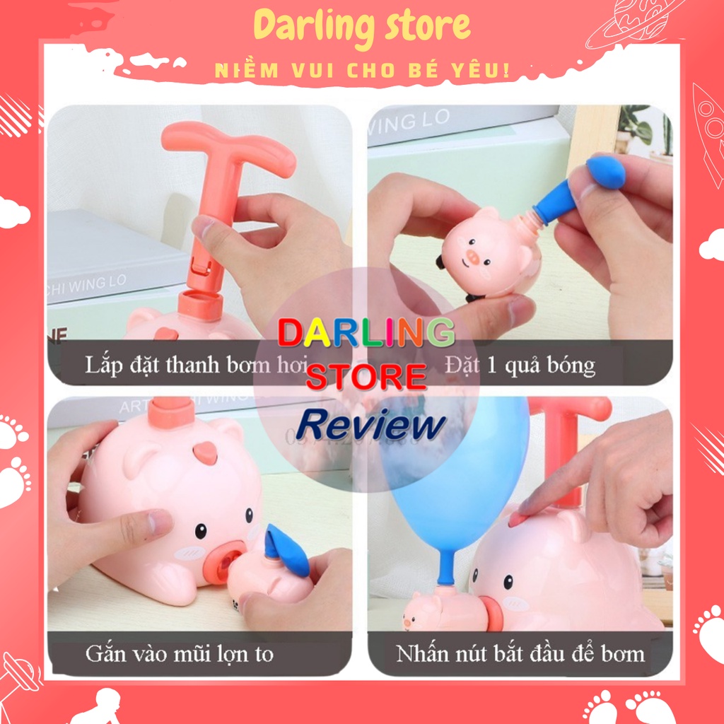 Đồ chơi xe Ô Tô bơm bóng bay trợ lực, Xe ô tô bong bóng tặng bóng bay Darling Store