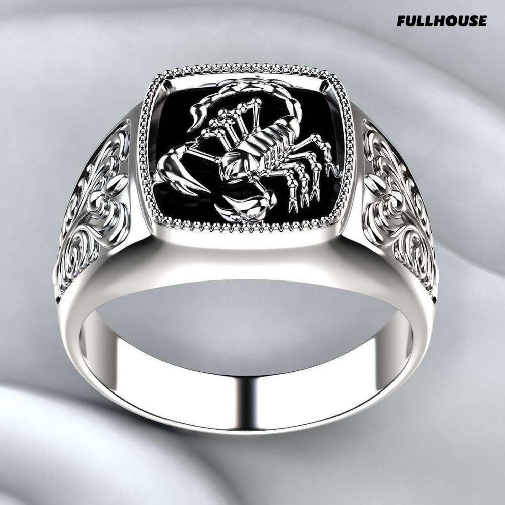 Nhẫn Nam In Hình Bọ Cạp Phong Cách Âu Mỹ Độc Đáo