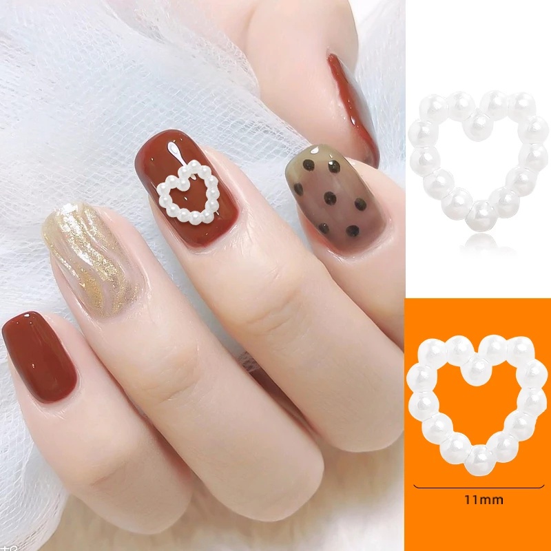 Set 10 Phụ Kiện Ngọc Trai Giả 3D Đính Móng Tay Trang Trí