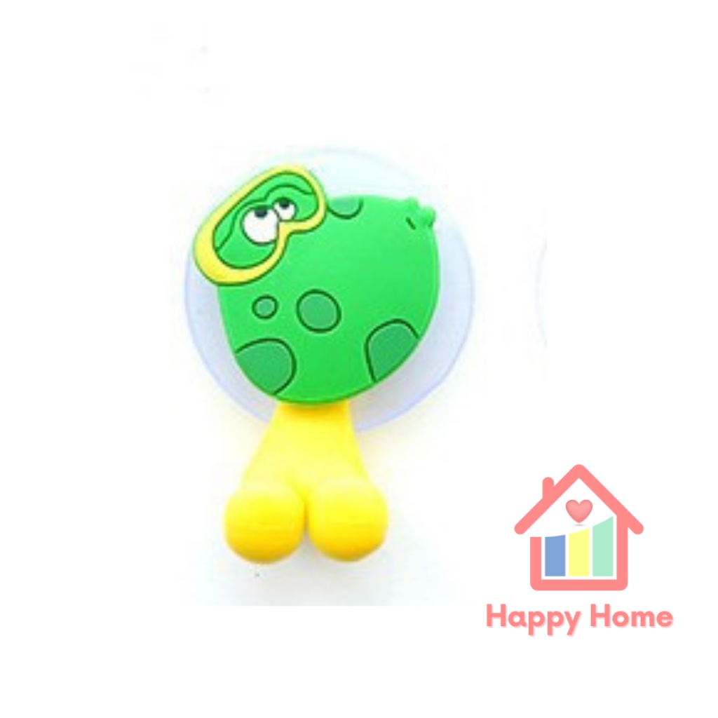 Kẹp treo bàn chải đánh răng, cáp sạc đáng yêu hút chân không Happy Home