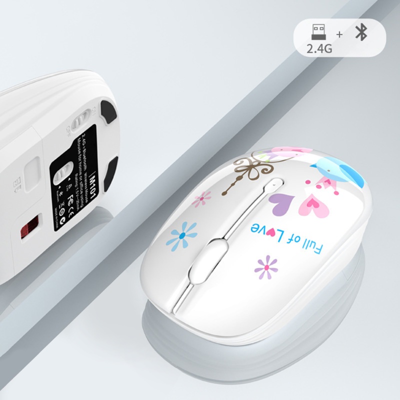 Chuột Không Dây m101 Hai Chế Độ Có Kết Nối Bluetooth Dùng Để Chơi Game