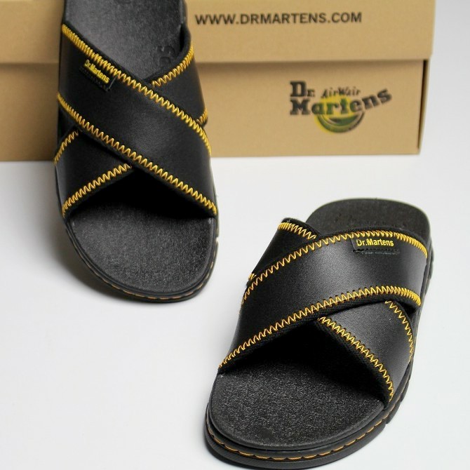 Dép Nam Dr Martens Athens Thong Chính Hãng Nhập ThaiLand, Dép Quai Ngang Da Bò Đế Doctor Fullbox 65Dr8