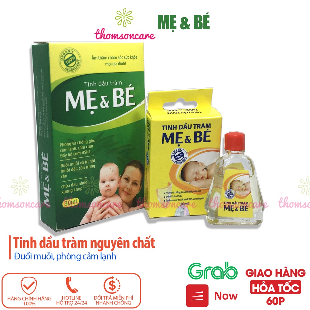 Tinh dầu tràm Mẹ và Bé giúp phòng gió, ngừa cảm lạnh, dùng được cho bé từ sơ sinh, mẹ bầu và sau sinh, đuổi muỗi