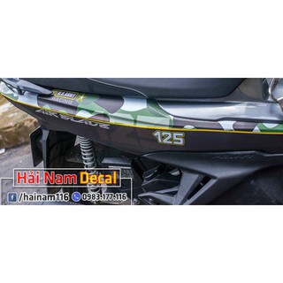 Tem Trùm Air Blade Xanh Đen Camo