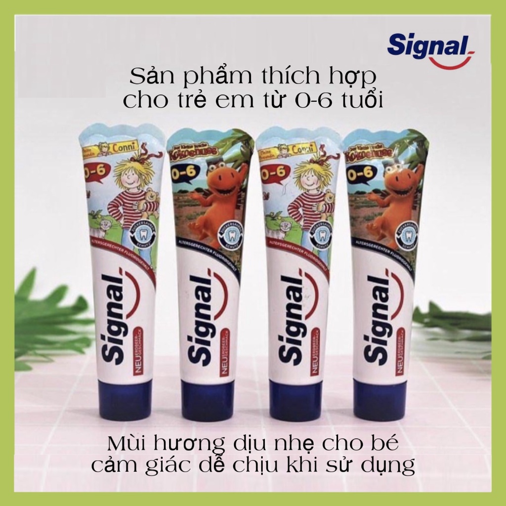 Kem Đánh Răng Trẻ Em  SIGNAL Nuốt Được, đã kiểm định an toàn - Dành cho bé dưới 6 tuổi