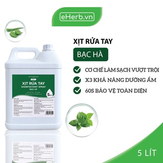 (SIZE LỚN) Xịt Dung Dịch Rửa Tay Khô Bạc Hà Làm Sạch, Không Gây Khô Da MILAGANICS 5lit (Can) - Tặng Kèm Bình Xịt