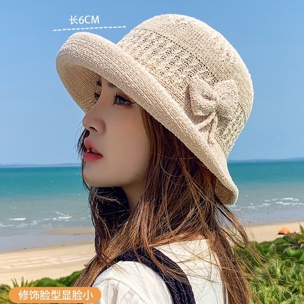 Nón Tai Bèo Đan Cói Mỏng Thời Trang Mùa Hè Dành Cho Nữ 2021