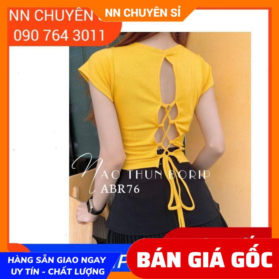 ÁO THUN BORIP ⚡100% ẢNH THẬT⚡ - ABR76 - CROPTOP BODY ĐAN LƯNG