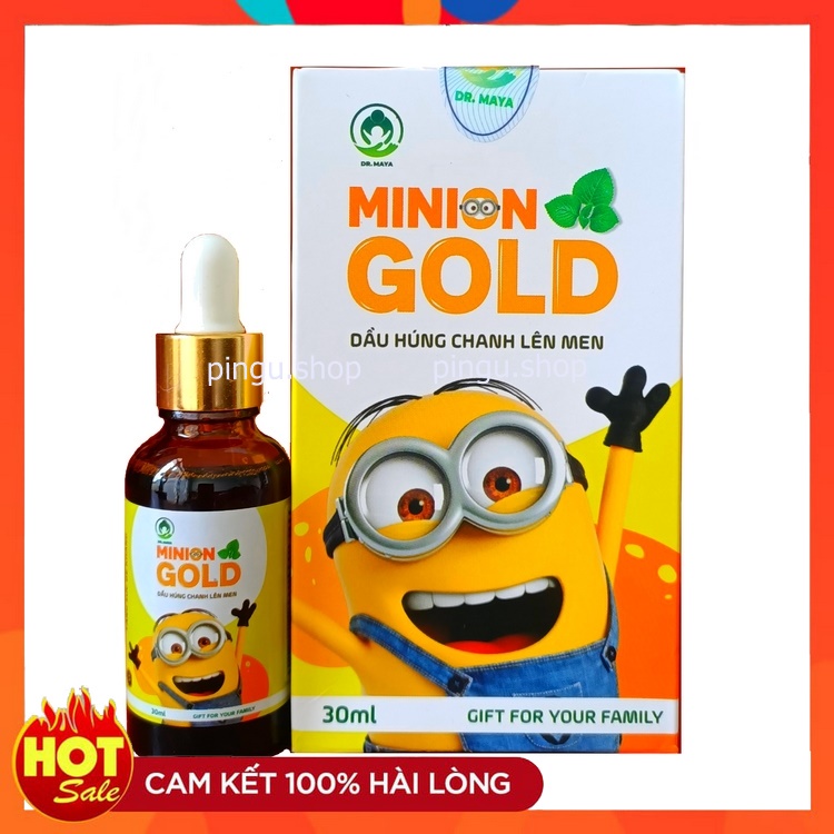 dầu húng chanh minion gold, dầu húng chanh lên men minion gold 30ml