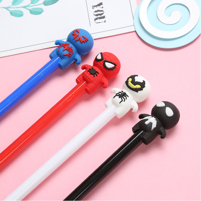 Spiderman Creative Anime Gel Pen 0.5mm Mực đen Sinh viên Văn phòng phẩm Đồ dùng văn phòng