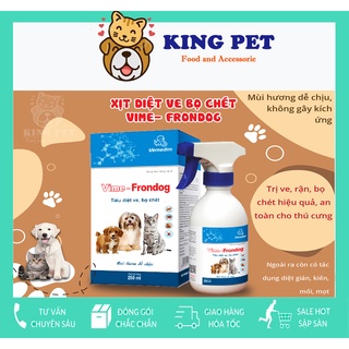 Dung dịch pha xịt ve, bọ chét vime- frondog 250ml ở chó mèo
