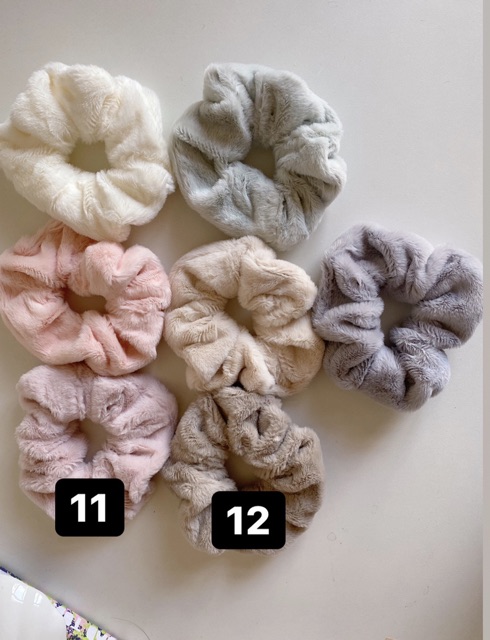 Dây cột tóc bông mềm mại rabbit hair scrunchies