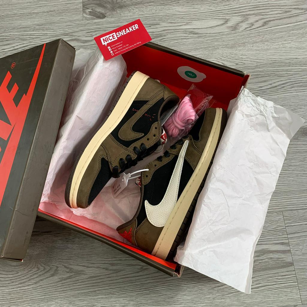 Giày Thể Thao Sneaker JorDan 1 Low x Travis Scott LikeAuth Full Box- NICE SNEAKER | Chất lượng siêu cấp.