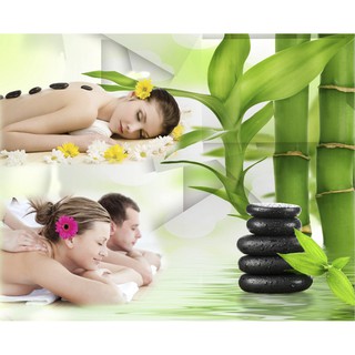 Tranh dán tường 3D  SPA - phủ kim sa (Kích thước theo yêu cầu)