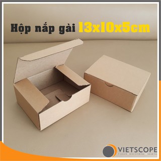 Combo 50 Hộp Carton Nắp Gài 3 Lớp Trơn Cứng 13x10x5 Cm Dùng Đóng Gói Hàng Hóa, Phụ Kiện