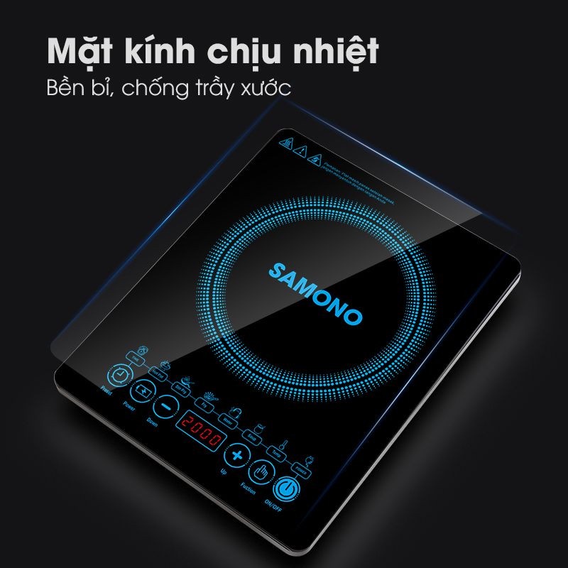 Bếp điện từ đơn SAMONO WS-02 - Phím cảm ứng - Bảo hành chính hãng 12 tháng