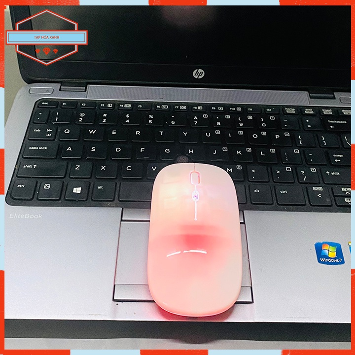 Chuột Không Dây Máy Vi Tính Pin Sạc SIlent Wireless Mouse Mini Chuột Game Gaming PC Laptop Led RGB