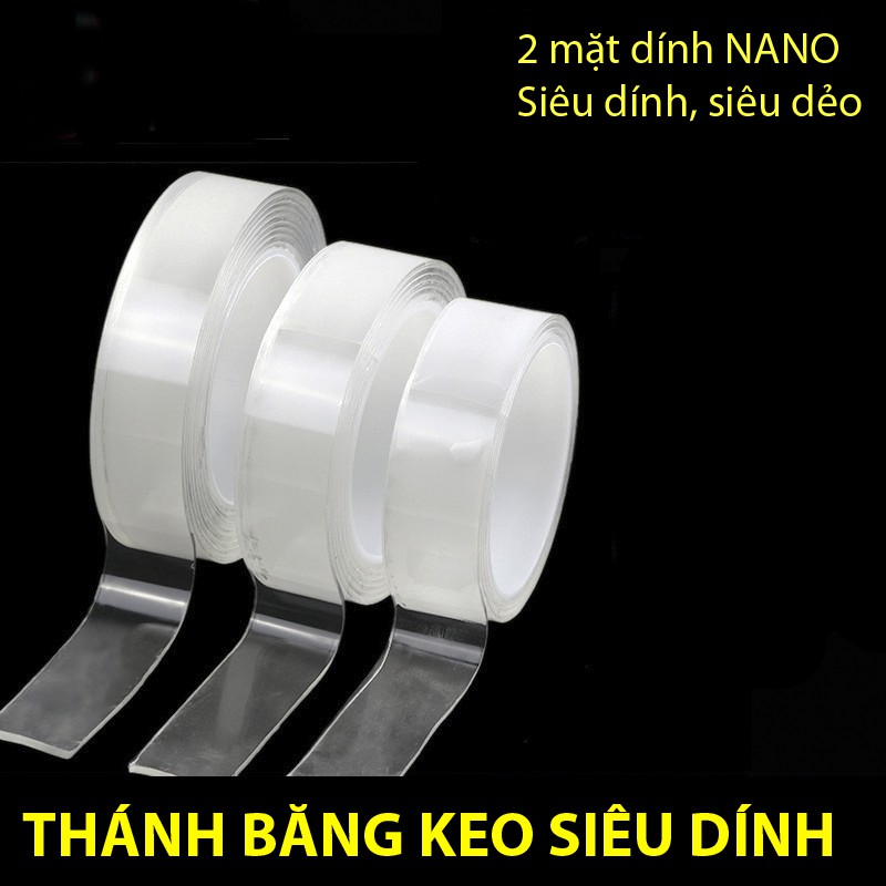 (DÍNH SIÊU CHẮC - ĐỘ BỀN CAO) - BĂNG KEO 2 MẶT TRONG SUỐT ĐA NĂNG SIÊU DÍNH DÁN TRÊN MỌI BỀ MẶT CỰC CHẮN CHẮN - CHỊU LỰC