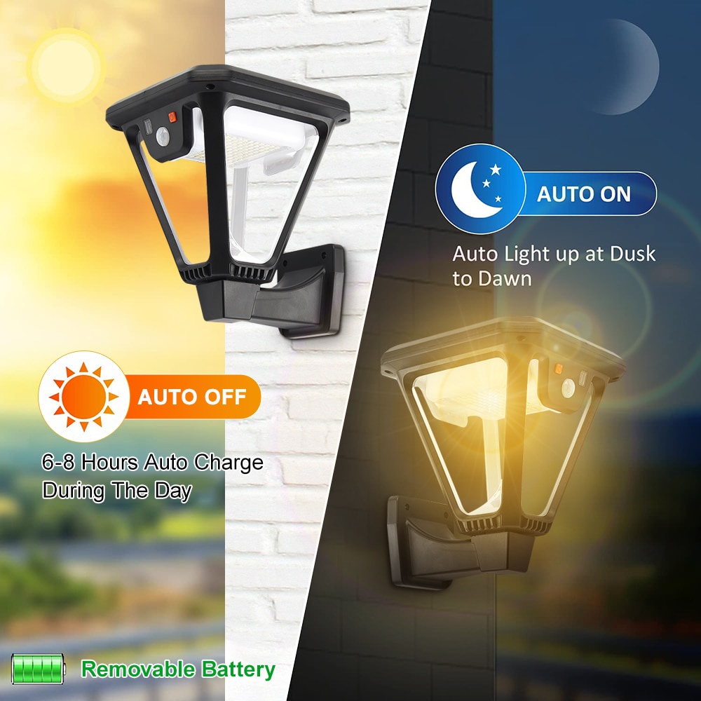 100 Đèn LED Treo Tường Ngoài Trời 2 Màu 360 Độ Sử Dụng Năng Lượng Mặt Trời° Đèn Chiếu Sáng Năng Lượng Mặt Trời Cảm Biến Góc Kèm Sạc USB