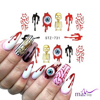 Sticker dán móng nail Halloween dán nước 0877