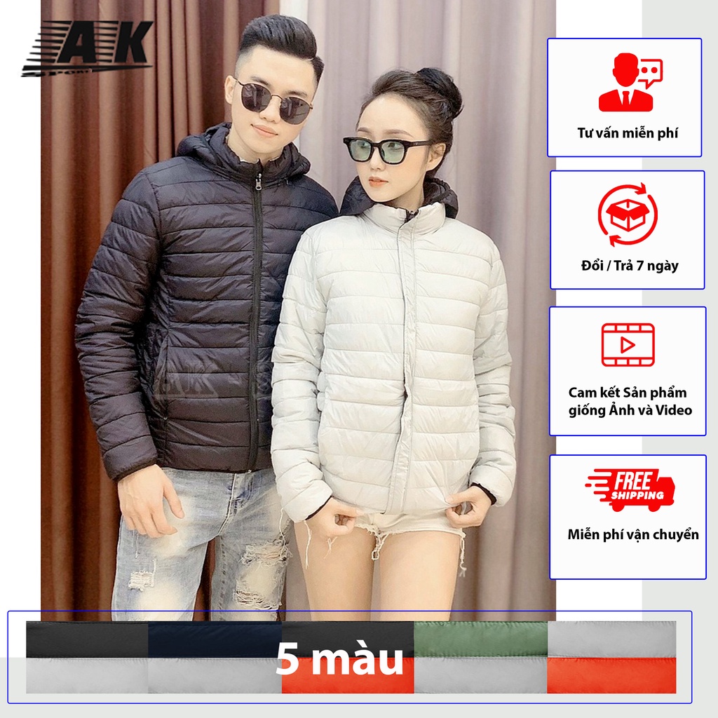 Áo Khoác Phao Lông Vũ 2 MẶT CÓ MŨ tháo rời siêu nhẹ, siêu ấm HÀNG LOẠI 1 VNXK mẫu mới nhất 2022 (Ảnh + Video thật)