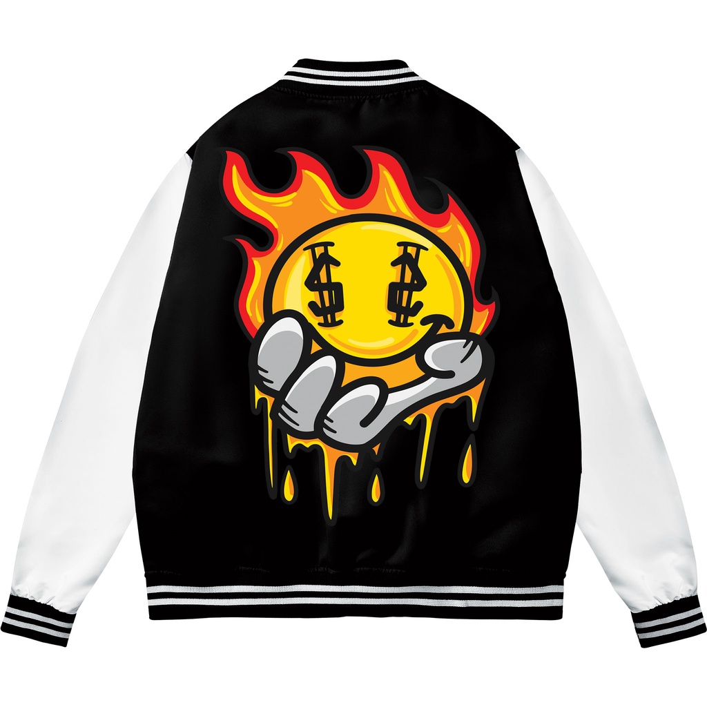 Áo Khoác Local Brand Something Varsity Ball Fire