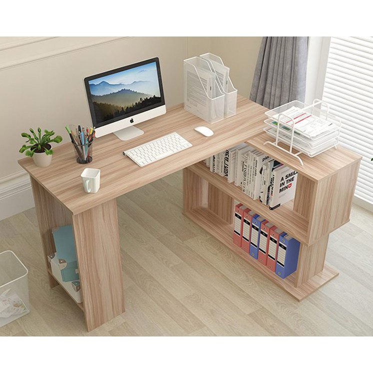 Bàn làm việc Xoay 360 độ. Sắp xếp xoay chuyển linh hoạt, Phù hợp mọi góc làm việc, Gỗ công nghiệp. BLV12 | BigBuy360 - bigbuy360.vn