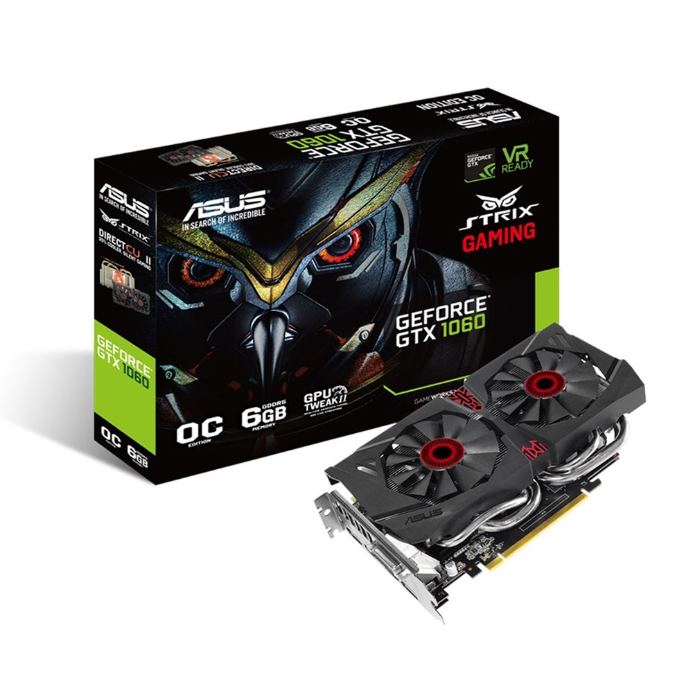 [FREESHIP 99K]_VGA ASUS GeForce GTX 1060 6GB GDDR5 ROG Strix OC (STRIX-GTX1060-DC2O6G)