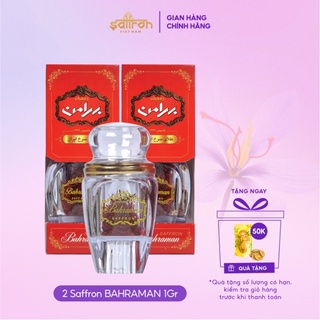 Nhụy Hoa Nghệ Tây Iran Saffron Bahraman 2 hộp 1Gram hộp