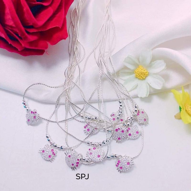 Dây chuyền bạc trẻ em 12 con giáp, vòng cổ dây liền mặt bé trai bé gái bạc nguyên chất Minh Thoa JEWELRY