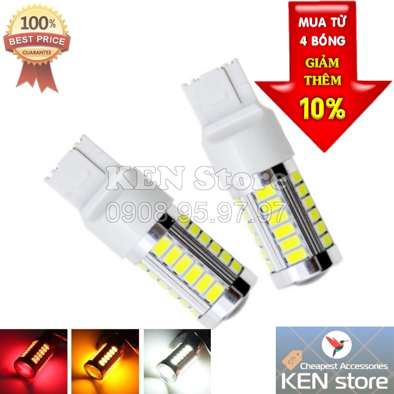 Bóng LED 7440 T20 1 TIM cực sáng làm đèn xi nhan, đèn lùi  cho ô tô