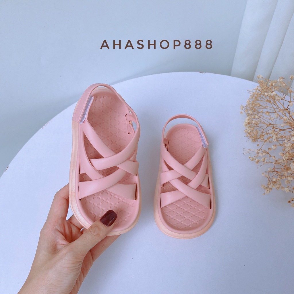 Form To Dép Sandal Nhựa Dẻo Quai Đan Lưới Thoáng Chân Cho Bé Gái 2-5 Tuổi K134