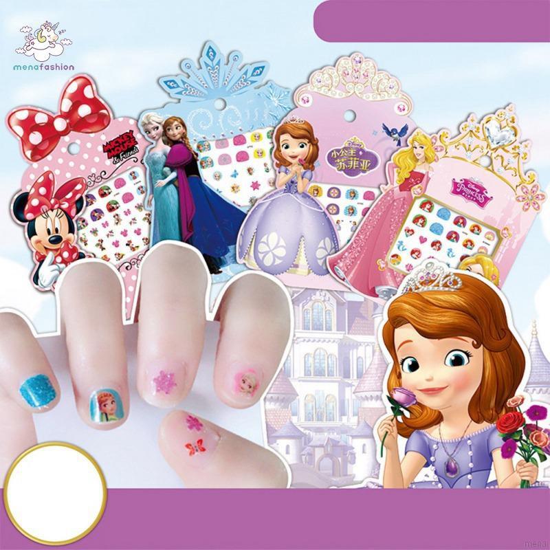 Miếng dán trang trí móng tay họa tiết hoạt hình 3D chống nước dễ thương cho bé gái
