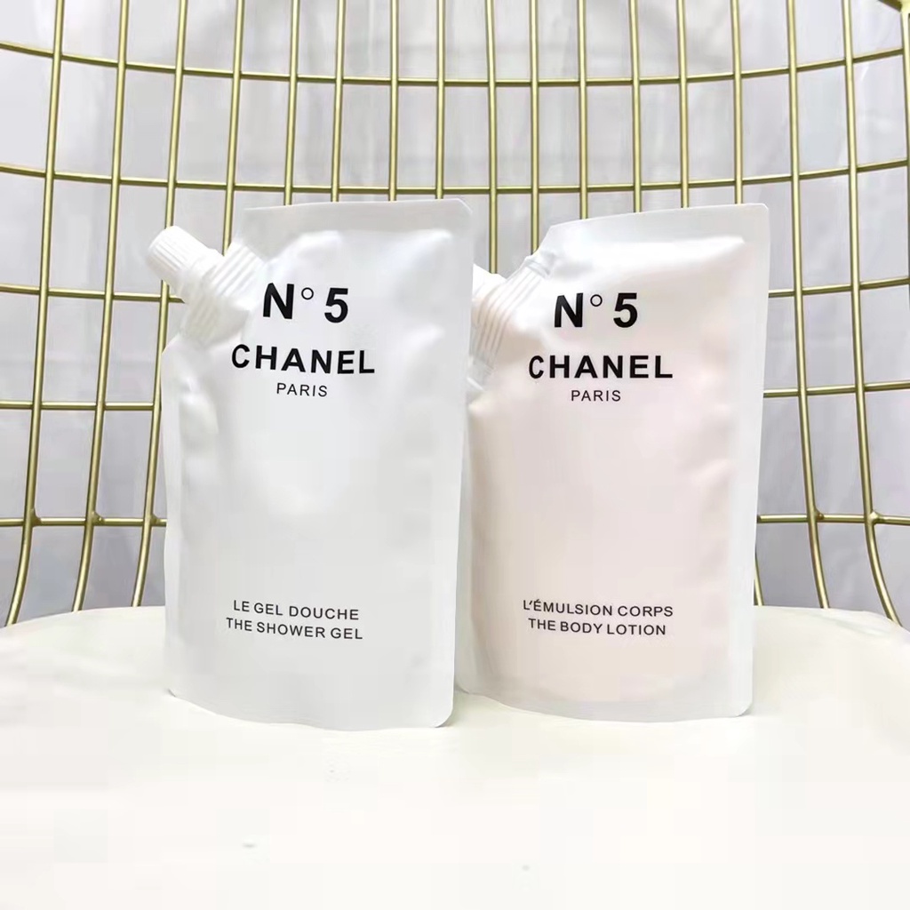 Sữa tắm gel Chanel White No. 5 200ml dạng túi + dưỡng ẩm 200ml lâu trôi hương nước hoa