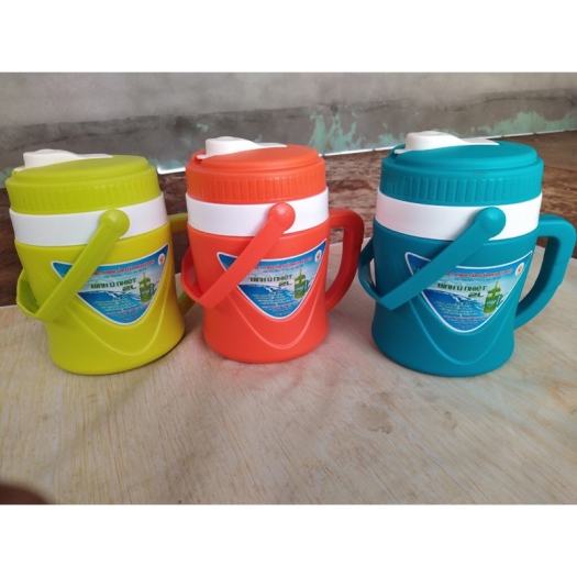 Bình Đựng Đá giữ nhiệt mini 2L có quai xách nhựa Việt Nhật an toàn