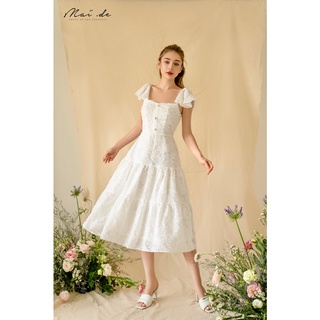 MAIDE Đầm xòe 3 tầng tay cánh tiên che khuyết điểm tôn dáng YURI DRESS