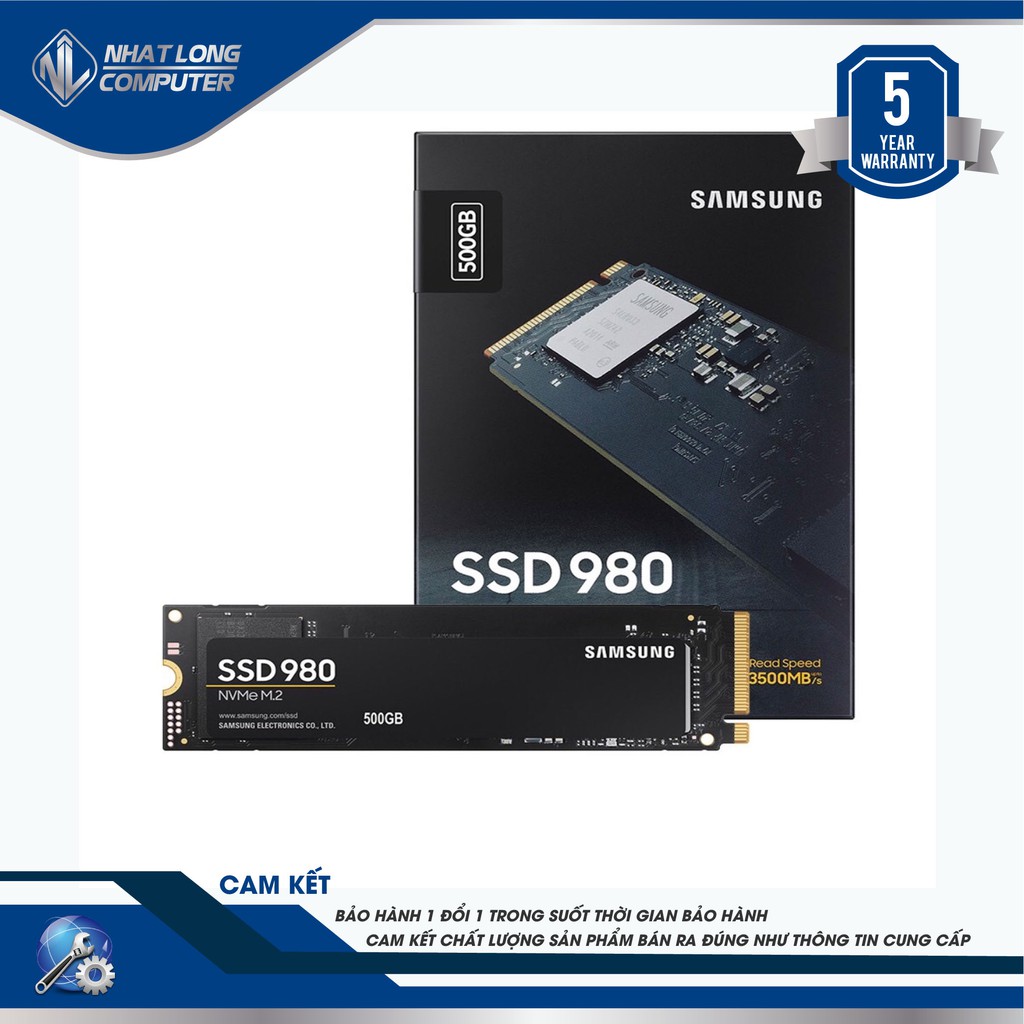 Ổ Cứng SSD Samsung 980 PCIe NVMe V-NAND M.2 2280 500GB MZ-V8V500BW | WebRaoVat - webraovat.net.vn