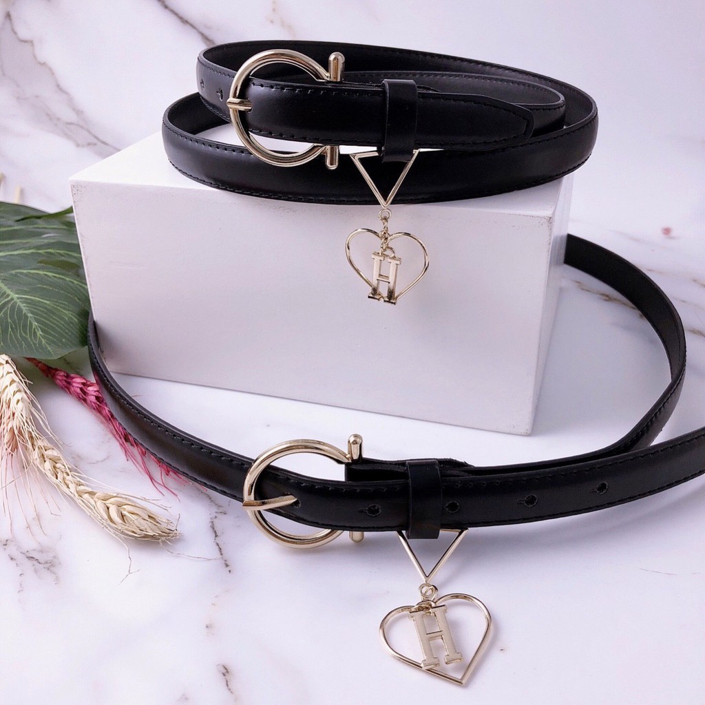 dây nịt thắt lưng xinh xắn tòn ten tim H hot siêu xinh xinh