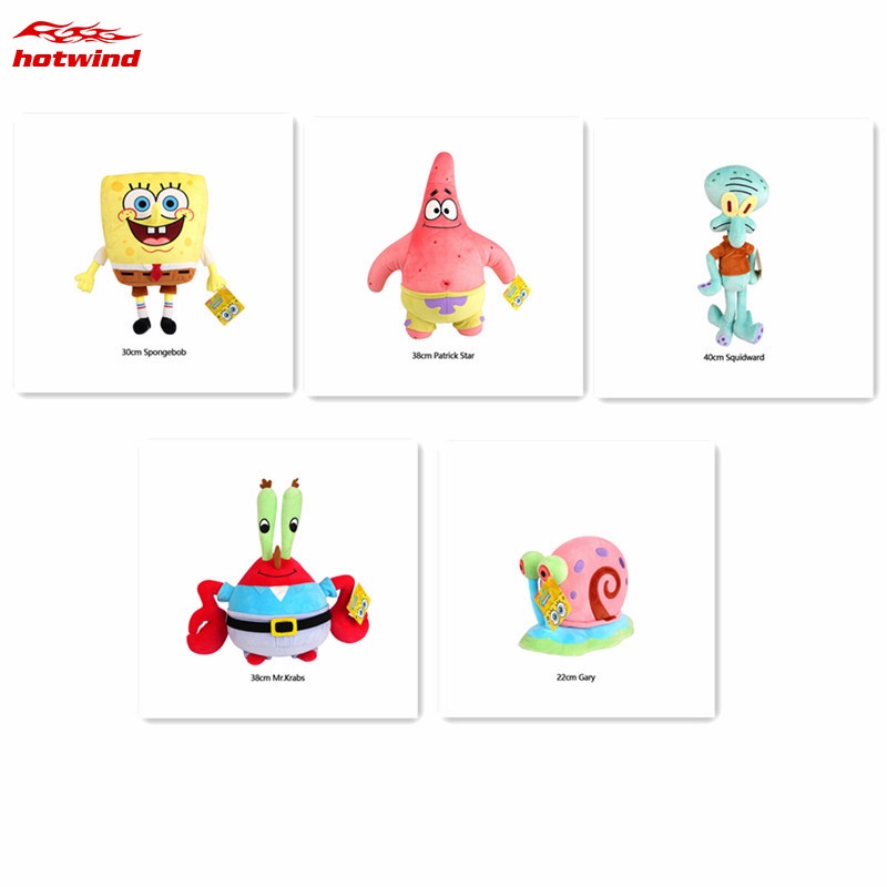 Đồ chơi thú nhồi bông mềm chủ đề hoạt hình Spongebob nhiều phong cách tùy chọn