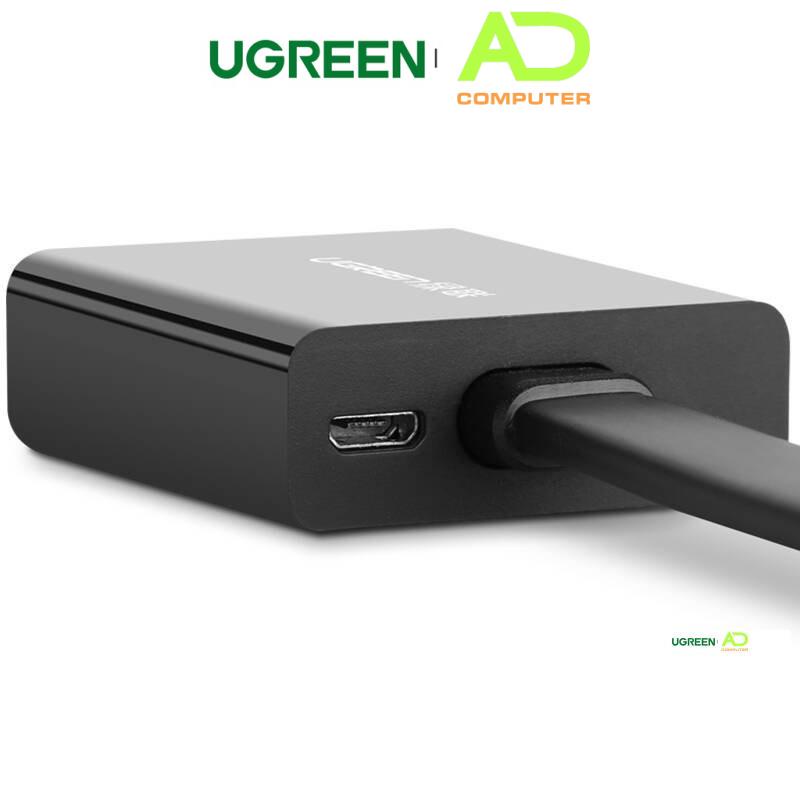 Cáp chuyển tín hiệu DVI-D sang VGA ACTIVE- dài 20CM - UGREEN 40259 (đen) - Hàng phân phối chính hãng - Bảo hành 18 tháng