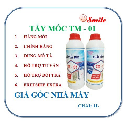 Chất tẩy mốc TM-01- dung tích 1 lít