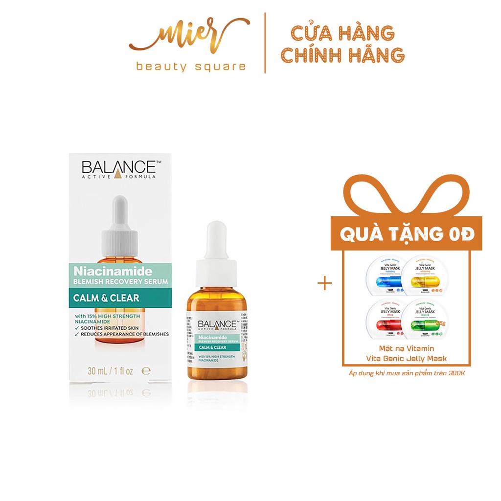 Tinh Chất Ngừa Mụn Mờ Thâm Balance Active Formula Niacinamide Blemish Recovery Serum 30ml