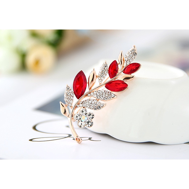 Trâm Cài Áo Kim Loại Hình Lá Cổ Điển Cho Nam Và Nữ