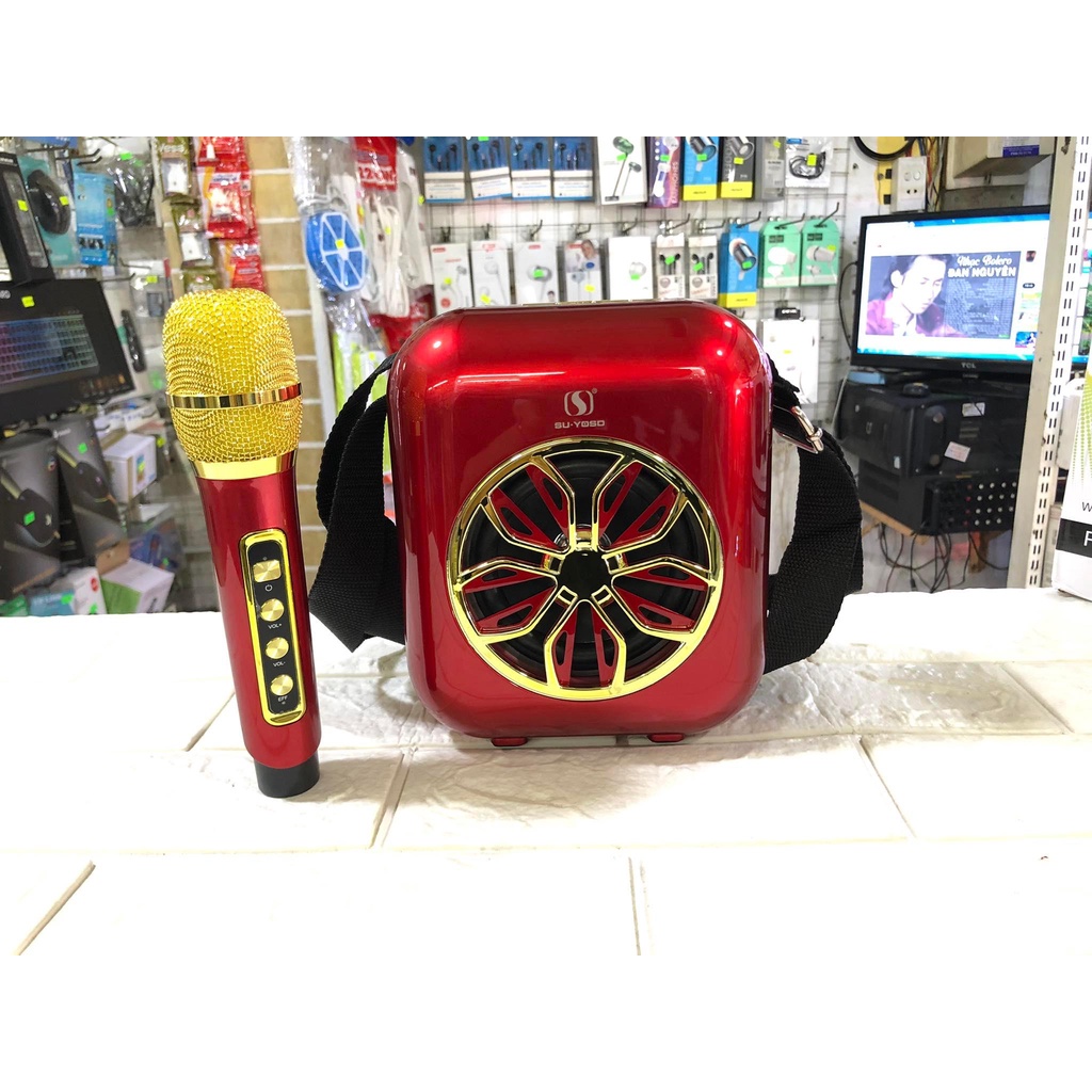 Loa karaoke bluetooth mini xách tay YS A20 - Kèm 1 micro không dây - nghe nhạc, hát karaoke cực hay -Có Dây Đeo Tiện Lợi