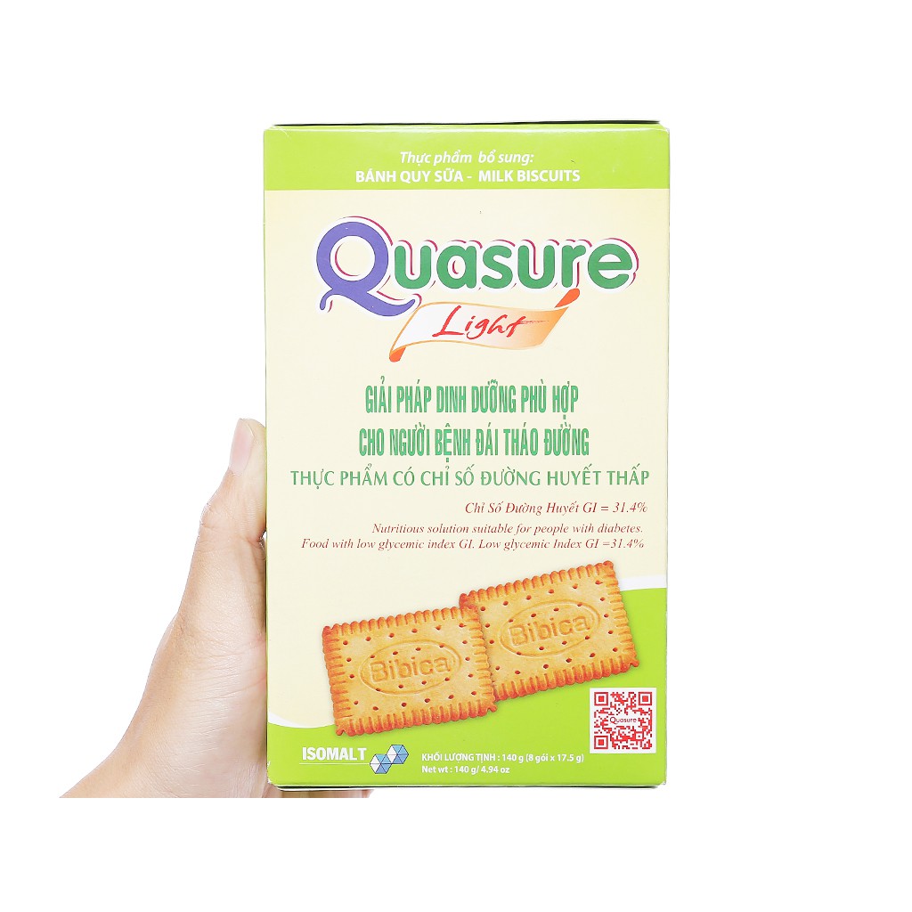 Bánh quy sữa cho người tiểu đường Quasure Light 140g