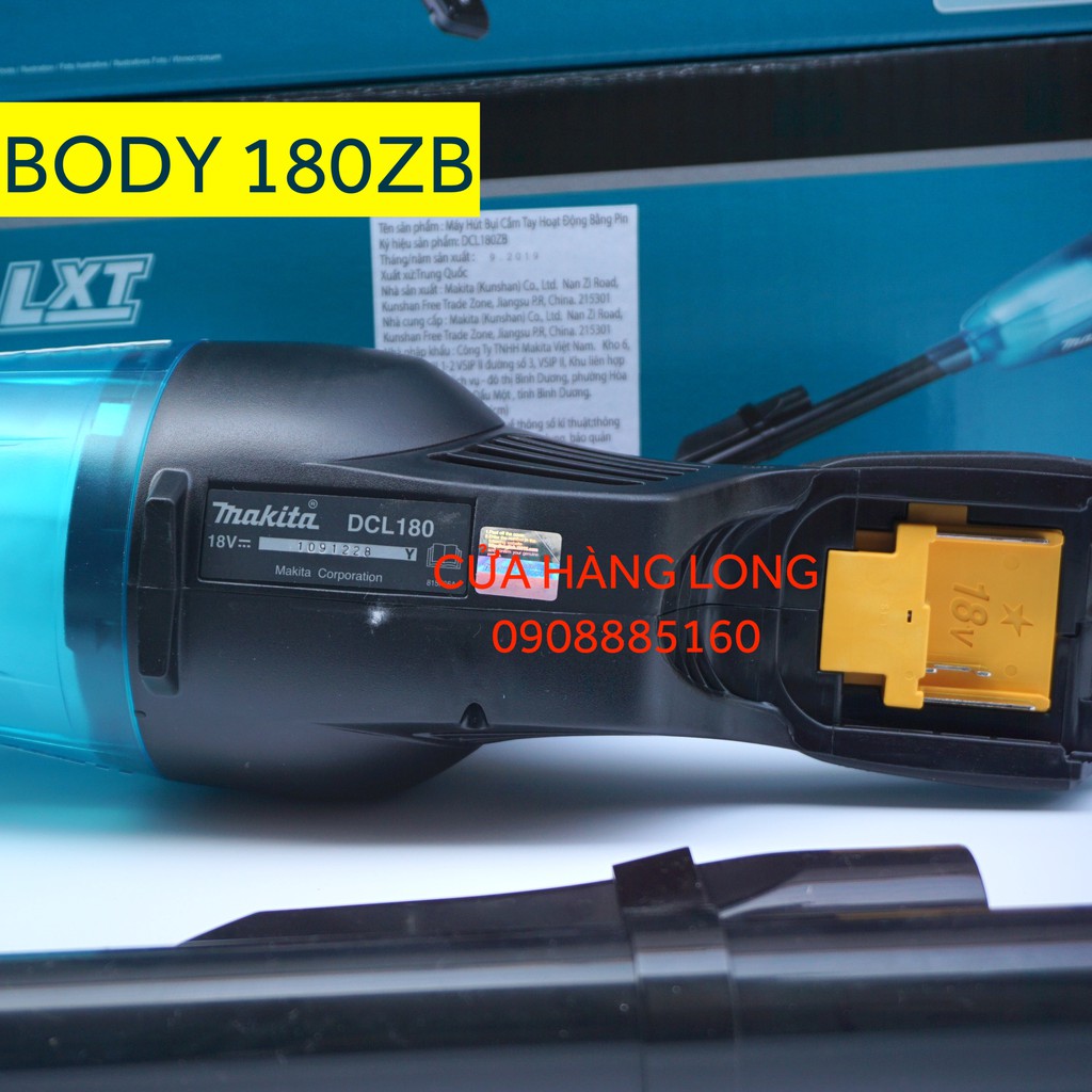 Thân Máy hút bụi dùng Pin 18 V Makita Dcl 180ZB