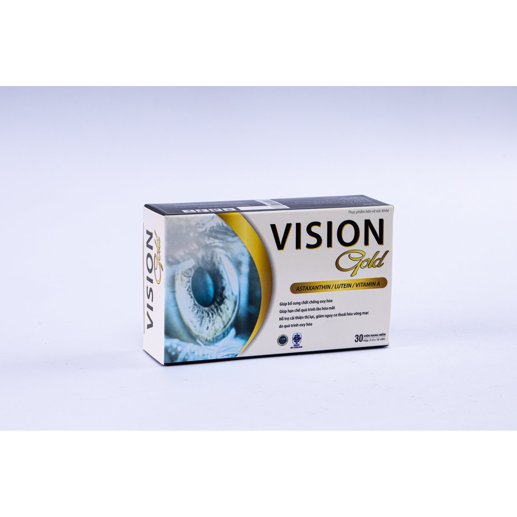 Viên bổ mắt VISION GOLD (Hỗ trợ cải thiện thị lực / Ngăn ngừa cận thị tiến triển / Giảm nguy cơ thoái hóa võng mạc)