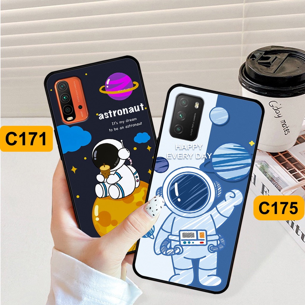 Ốp Xiaomi Redmi 9T - Poco M3 in hình astronaut, phi hành gia vũ trụ hottrend, độc đáo, cá tính.