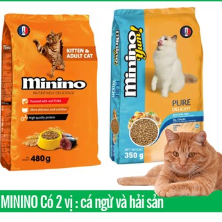 Thức ăn hạt cho mèo hạt Minino 480g - Minino yum 350g